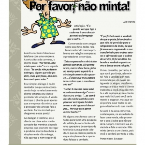 29 de março a 04 de abril - Por favor, não minta!