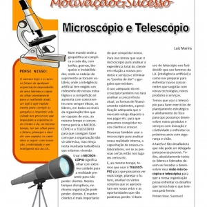 19 a 25 de abril - Microscópio e Telescópio