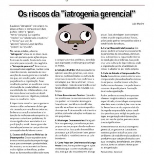 16 a 22 de fevereiro - Os riscos da iatrogenia gerencial