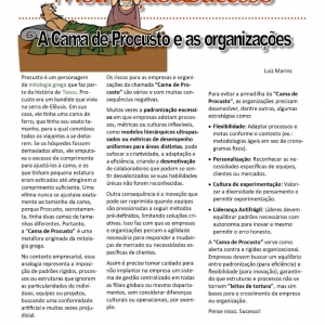 13 a 19 de abril - A cama de procusto e as organizações