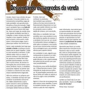 11 a 17 de outubro de 2026 - Desvendando os segredos da venda