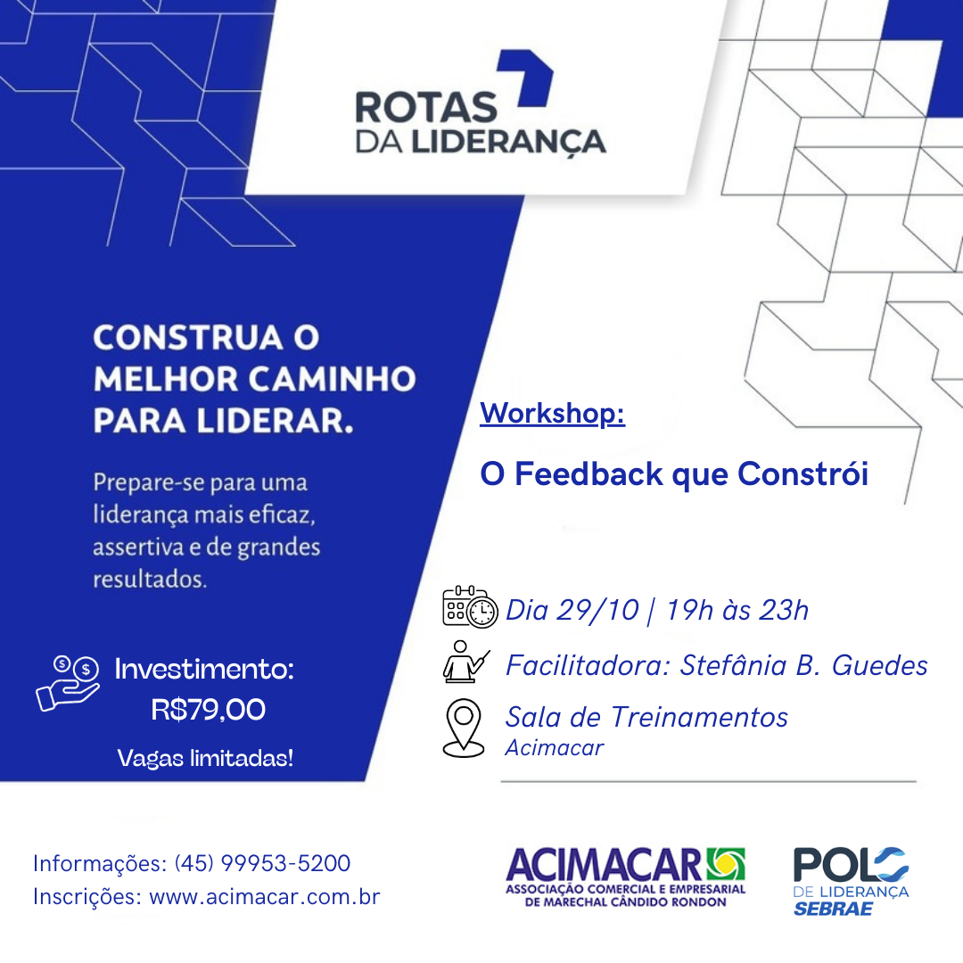 Workshop Rotas da Liderança - O Feedback que Constrói